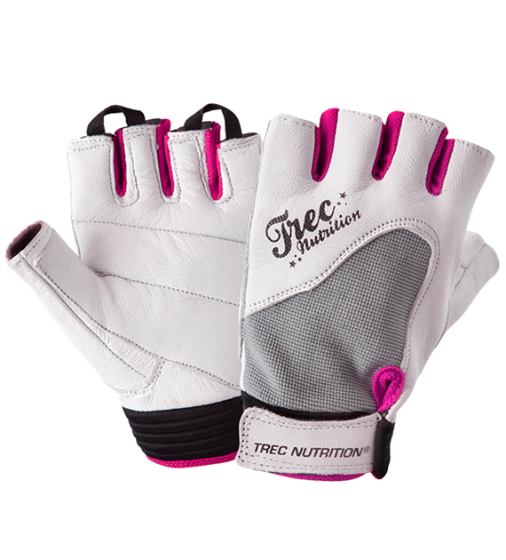 Gym Gloves - WOMEN'S FITNESS GLOVES Trec - White Gray - Dream Shape  Equipment