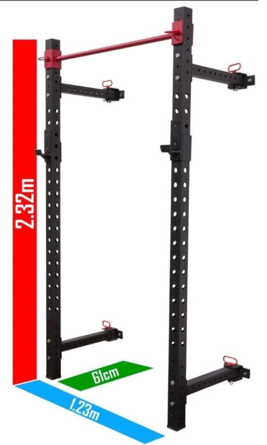 Foldable squat rack