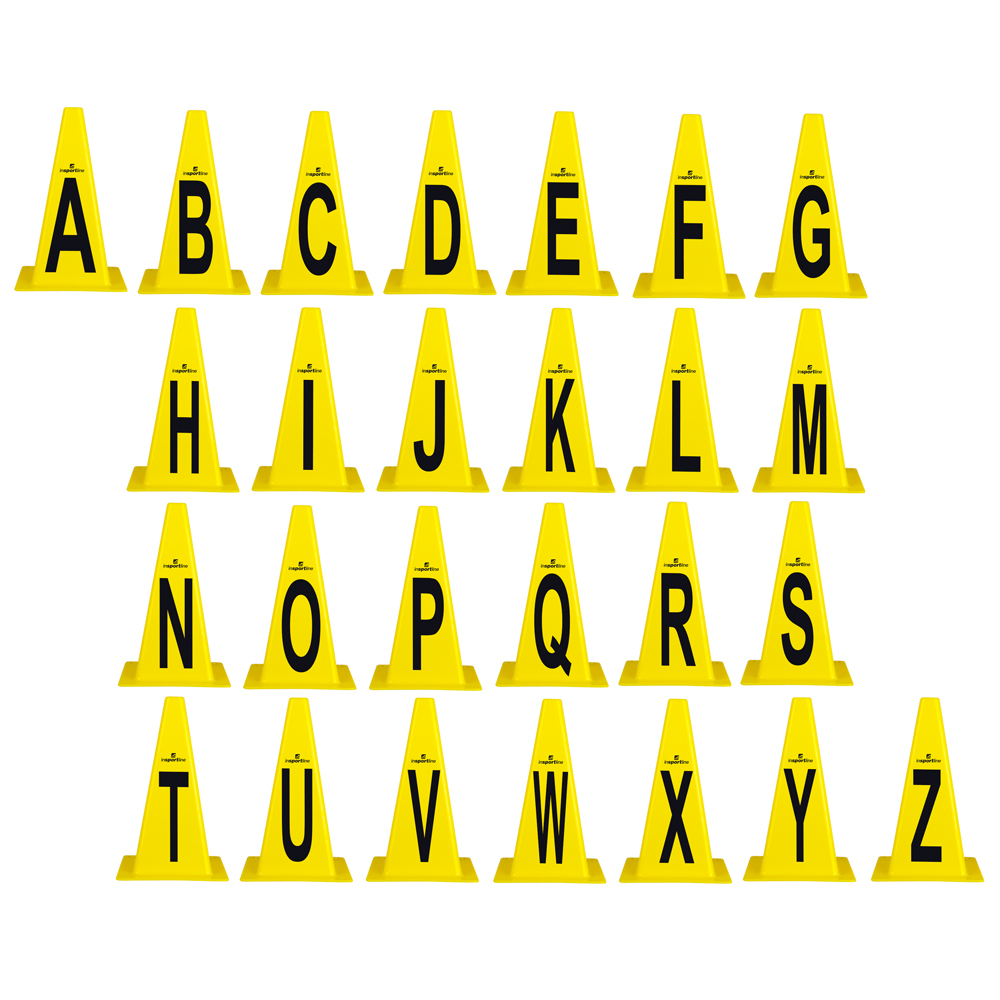 Plastic Cones SET  Alphabet 23cm