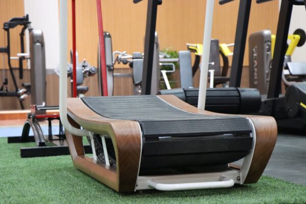 Curved Treadmill with Wooden Frame